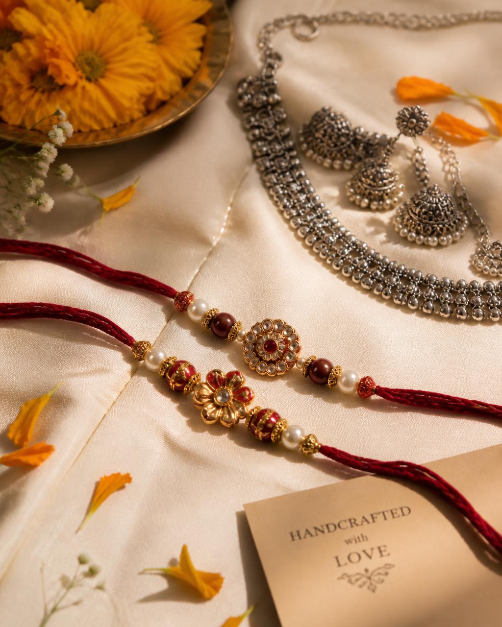 Handcrafted rakhi and jewellery gifting from Chatur Rani Jewels